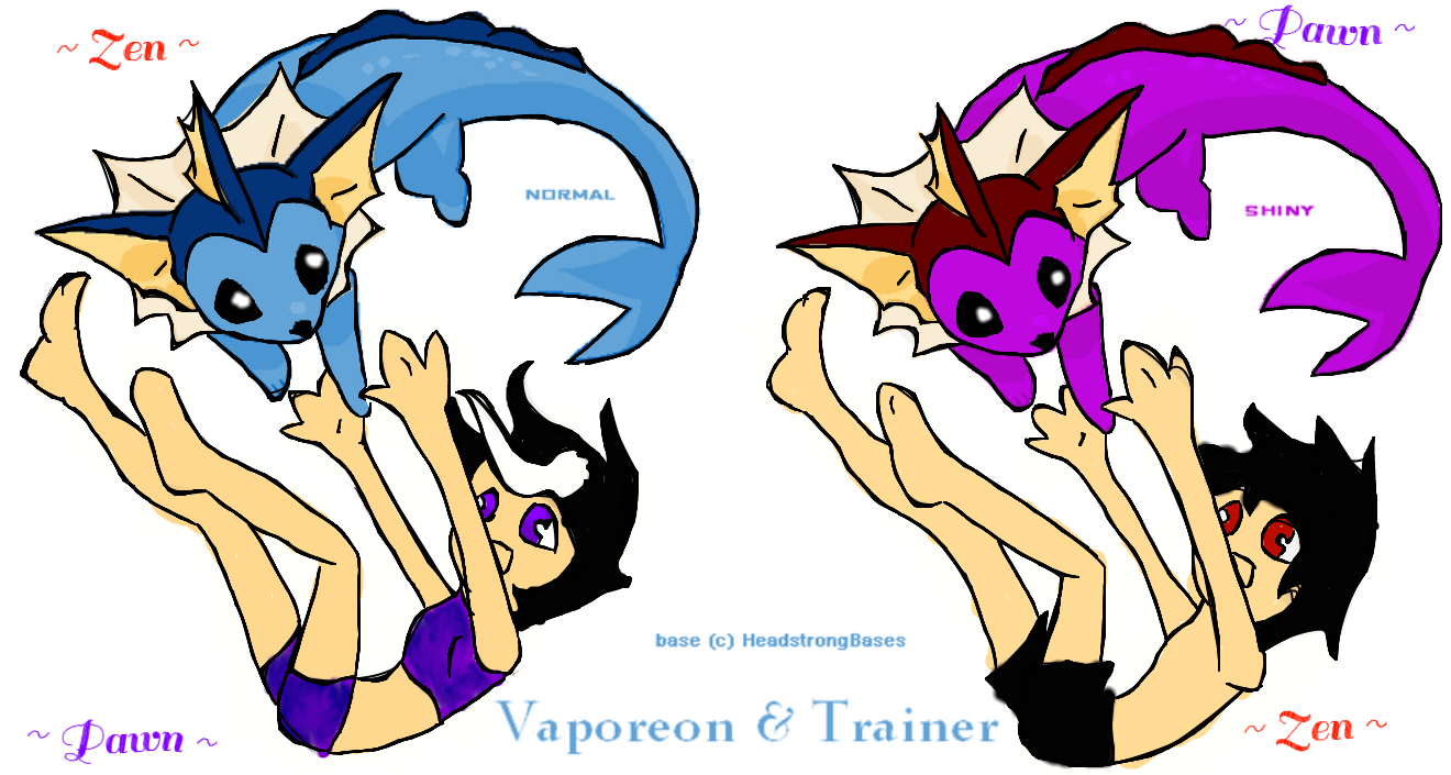 Vaporeon And Trainer