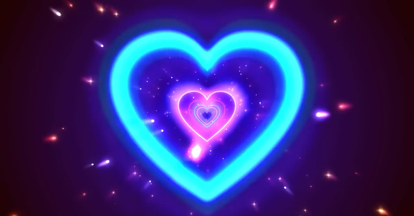 Neon Heart BackgroundPurple Heart Tunnel Background  Wallpaper Heart  Video Background Tiktok on Make a GIF