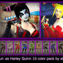 usf4 Juri as Harley Quinn 10 color pack by akhmasi