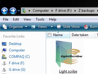 Lightscribe folder