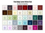Pixel Ginkgo Leaves Pattern Pack