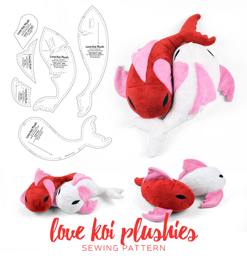 Love Koi Plushies Sewing Pattern by SewDesuNe on DeviantArt