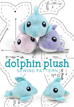 Dolphin Plush Sewing Pattern