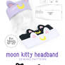 Moon Kitty Headband Sewing Pattern