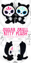 sugar skull kitty plush