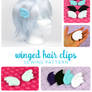 Winged Hair Clips Sewing Pattern