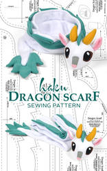 Haku Dragon Scarf Sewing Pattern by SewDesuNe