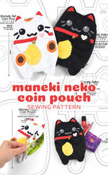 Maneki Neko Coin Pouch Sewing Pattern