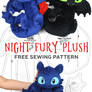 Night Fury Toothless Plush Sewing Pattern