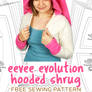 Eevee Evolution Hooded Shrug Sewing Pattern