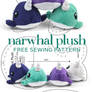 Narwhal Plush Sewing Pattern