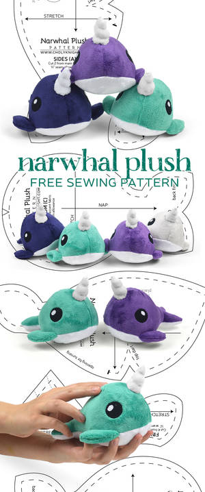 Narwhal Plush Sewing Pattern