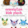 Eevee Evolution Blob Plush Sewing Pattern