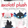 Axolotl Plush Sewing Pattern