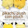 Pikachu Plush Pouch Sewing Pattern
