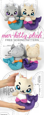 Mer-kitty Plush Sewing Pattern