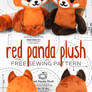 Red Panda Plush Sewing Pattern