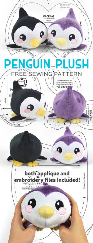 Penguin Plush Sewing Pattern