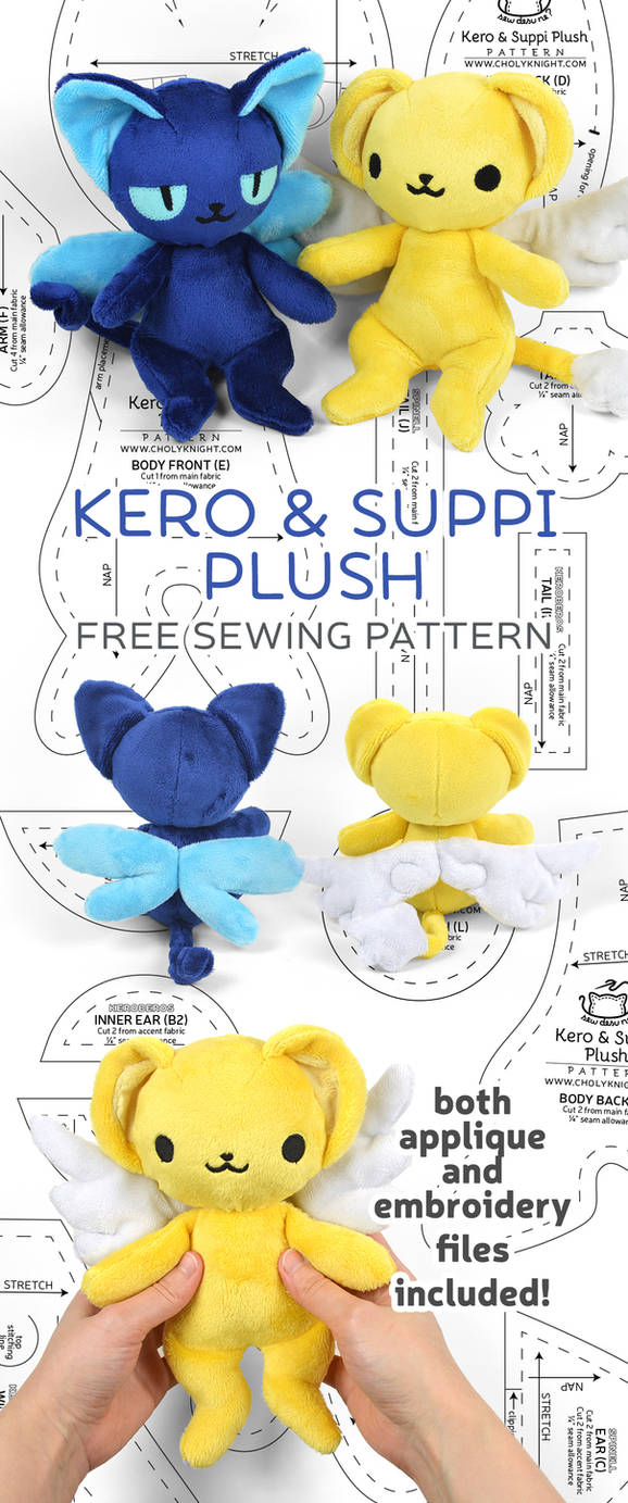 Get Wallpaper Kero And Suppi Plush Sewing Pattern By Sewdesune On Deviantart Desktop Wallpaper Free