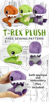 T-Rex Plush Sewing Pattern