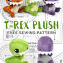 T-Rex Plush Sewing Pattern