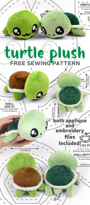 Turtle Plush Sewing Pattern