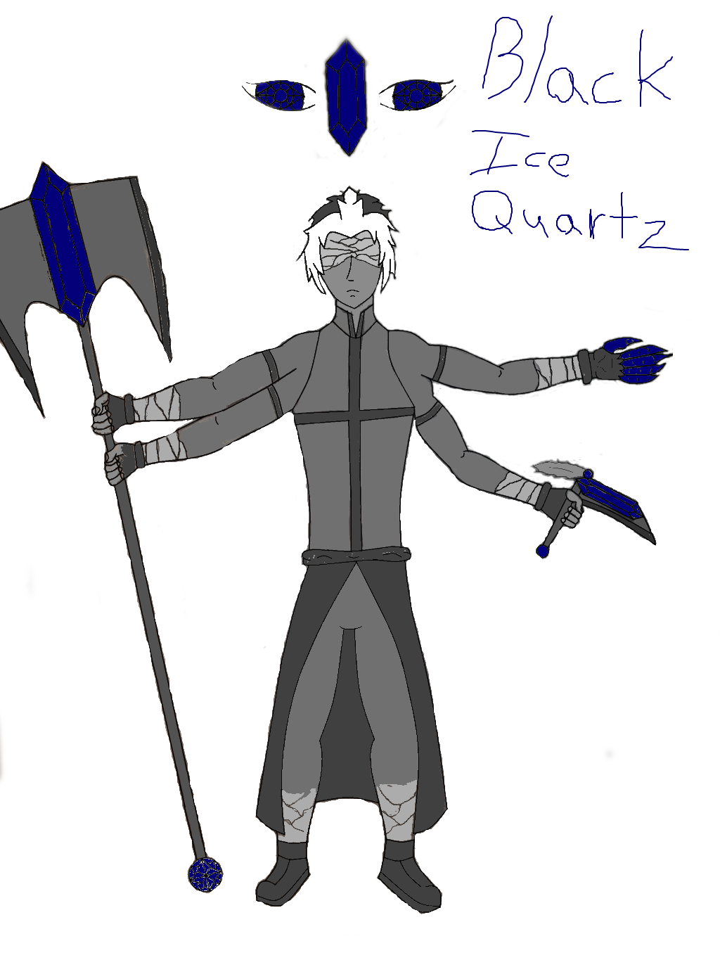 Black Ice Quartz-Gemsona Fusion