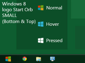 Windows 8 logo Start Orb SMALL Top and Bottom