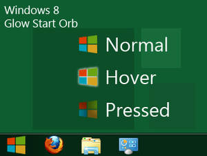 Windows 8 Glow Start Orb LARGE/SMALL TOP/BOTTOM