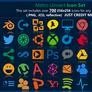 Metro Uinvert Dock Icon Set - 725 Icons