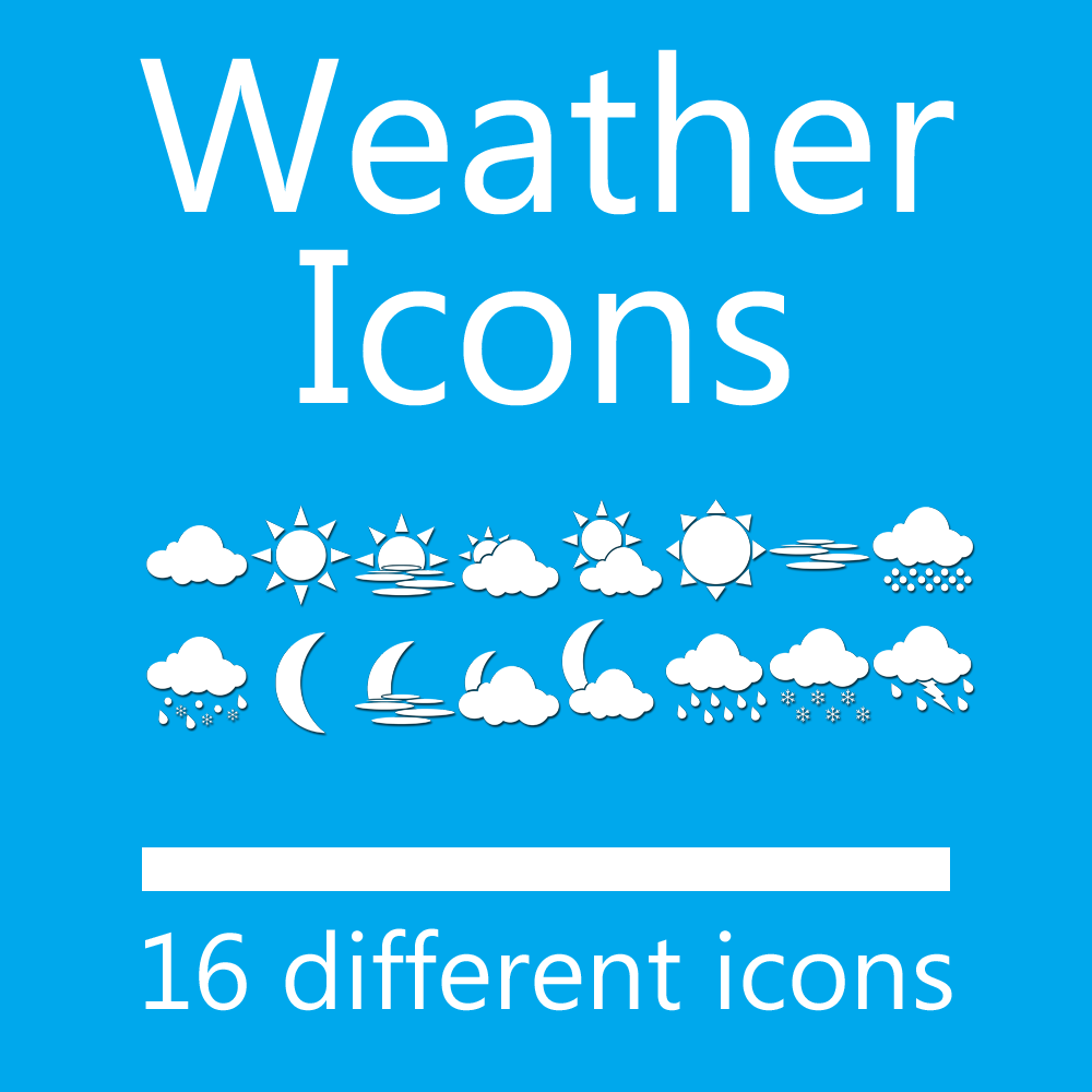 Weather Dock Icon Set - 16 Icons 512px