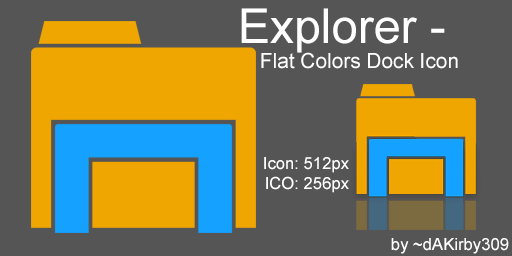 Windows Explorer DOCK ICON - Flat Colors by dAKirby309 on DeviantArt