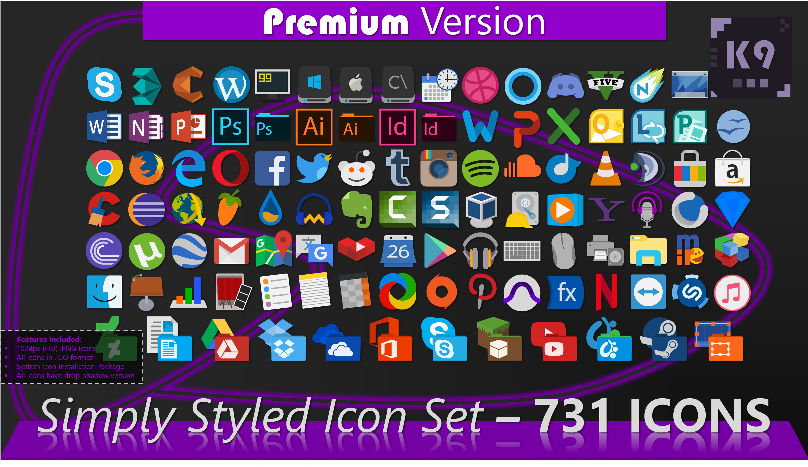 Simply Styled Icon Set - 731 Icons | [PREMIUM HD]