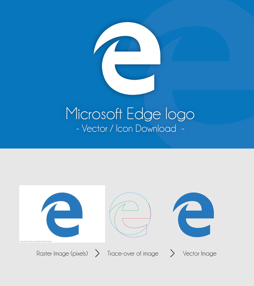 Microsoft Edge Logo - Icon and Vector Download by dAKirby309