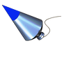 Arrow plumb cursor (blue)