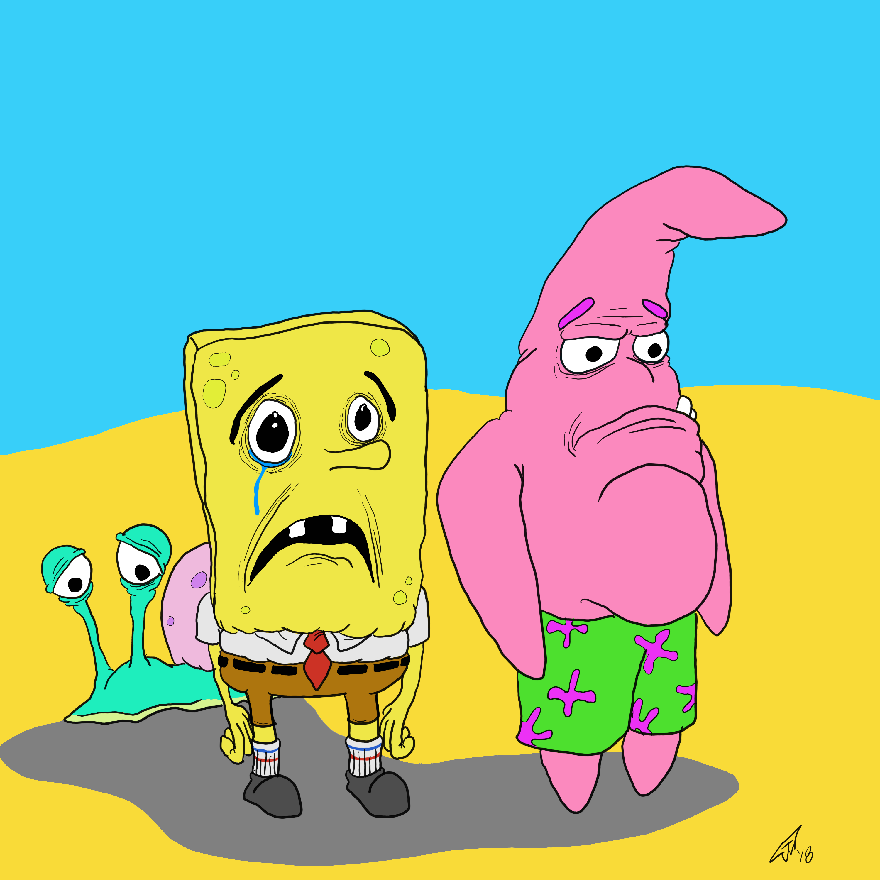 Happy version Of Sad Spongebob by mysingingxp on DeviantArt