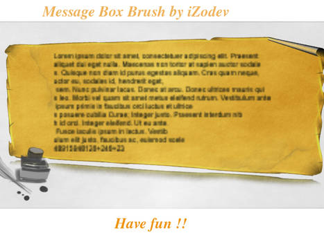 A message box Brush for Gimp