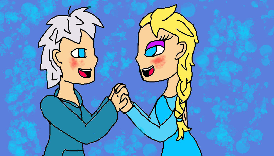 Elsa x Jack Frost by FoxyTthePirateFoxGir on DeviantArt