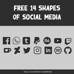 SHAPES #1 - FREE, 14 SOCIAL MEDIA ICONS