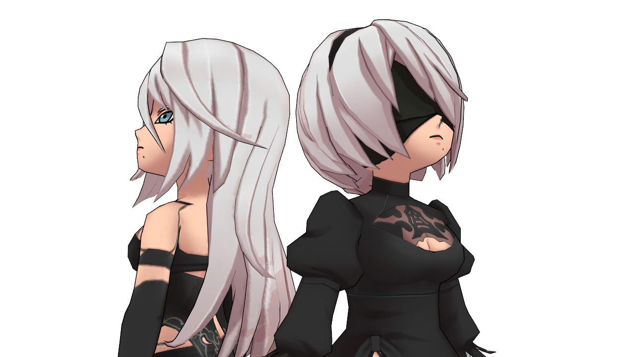 2b And A2 Chibi Mmd Dl by lautaromero on DeviantArt