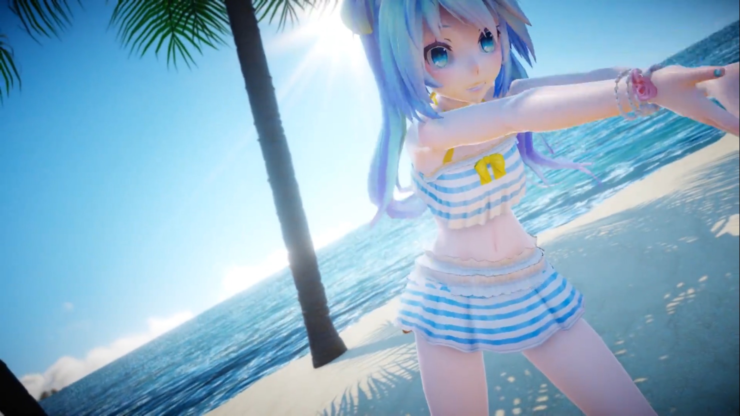 Dance Miku and Beach by RebeccaTT on DeviantArt
