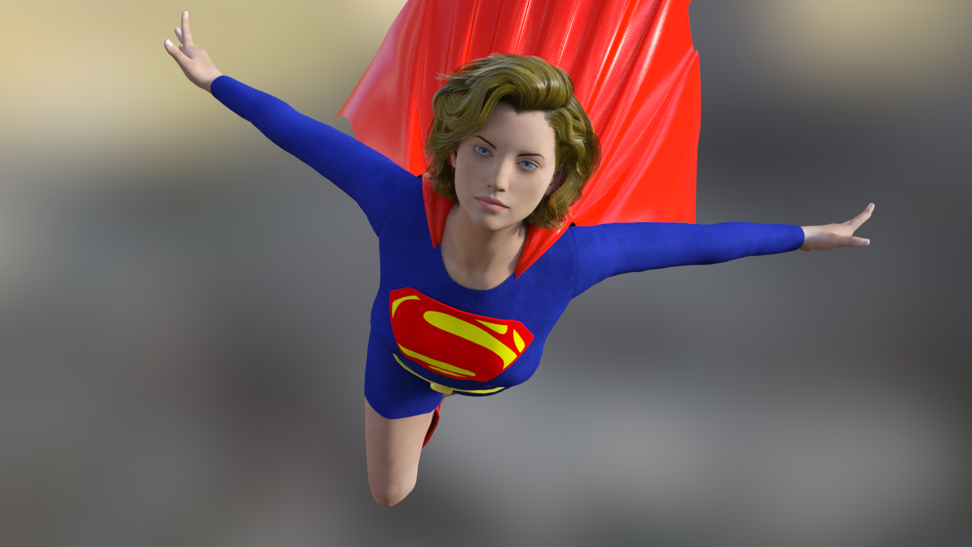 Super girl flying high by 0binobi on DeviantArt