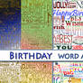 Birthday word art