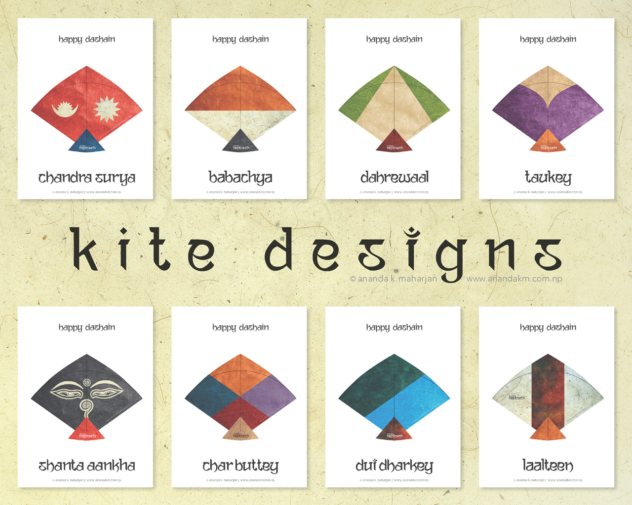 Kite Designs - Happy Dashain