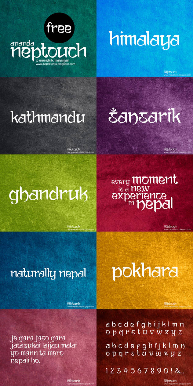 Ananda Neptouch Free Font by lalitkala