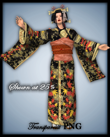 Autumn Geisha-Figure Stock