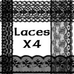 PS brushes: Lace X 4 by pokukene