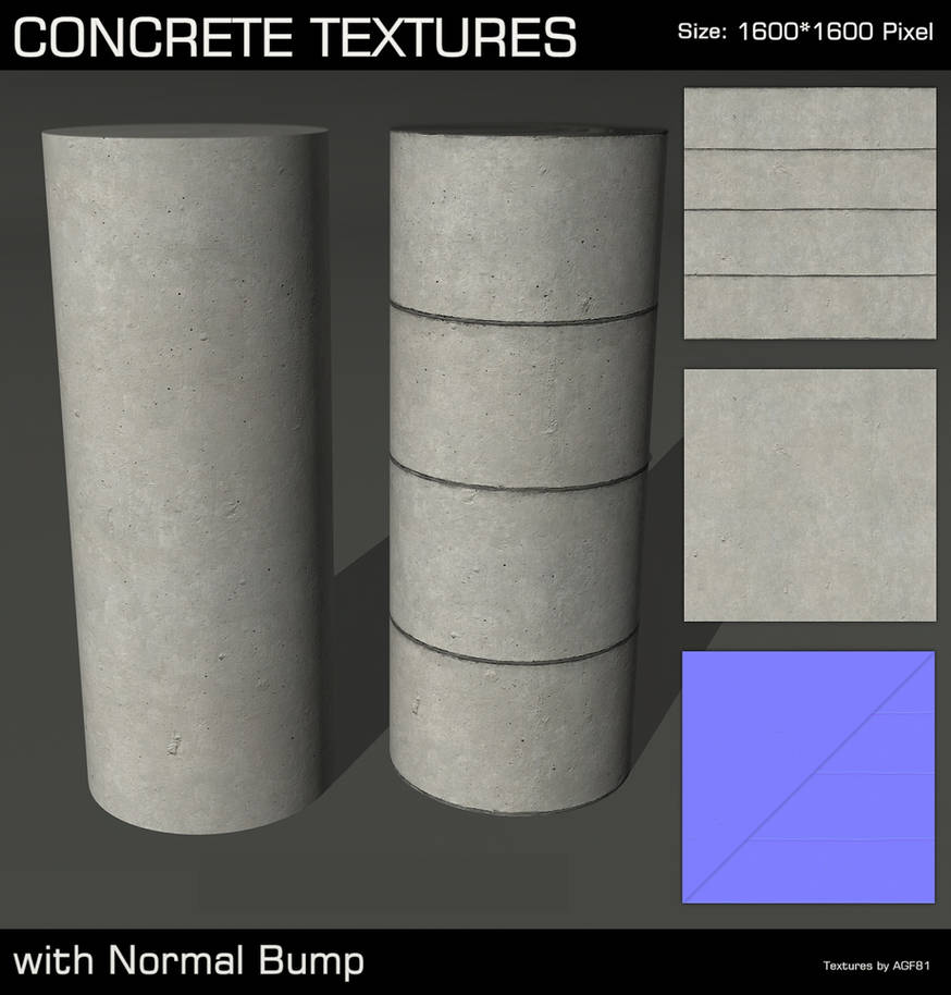 Seamless Concrete Textures by AGF81