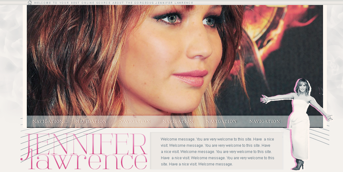 Jennifer Lawrence FREE .psd header