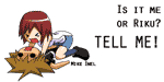 Kairi beating Sora by Mikeinel